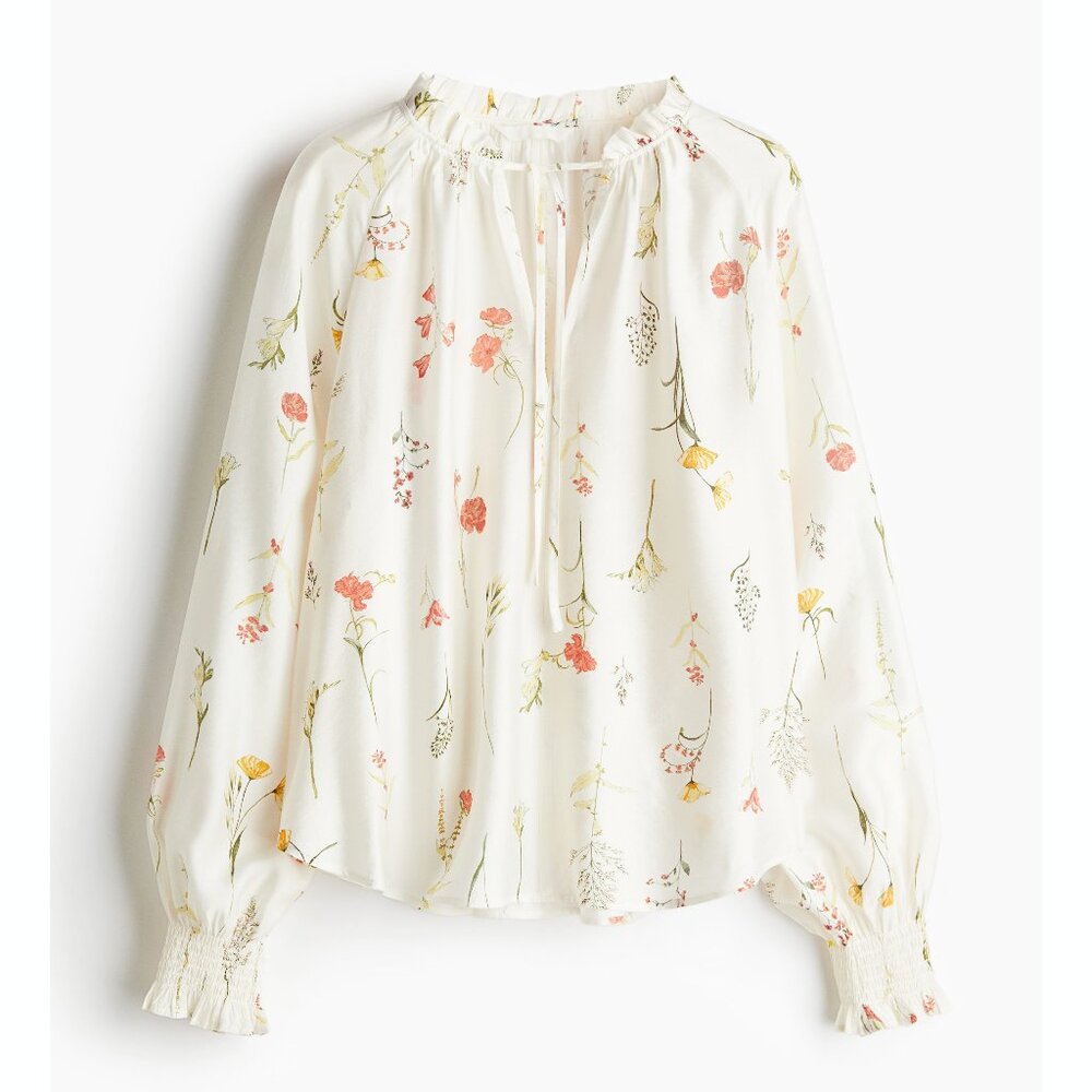 H&M Oversized Tie Neck Blouse Oversized blouse